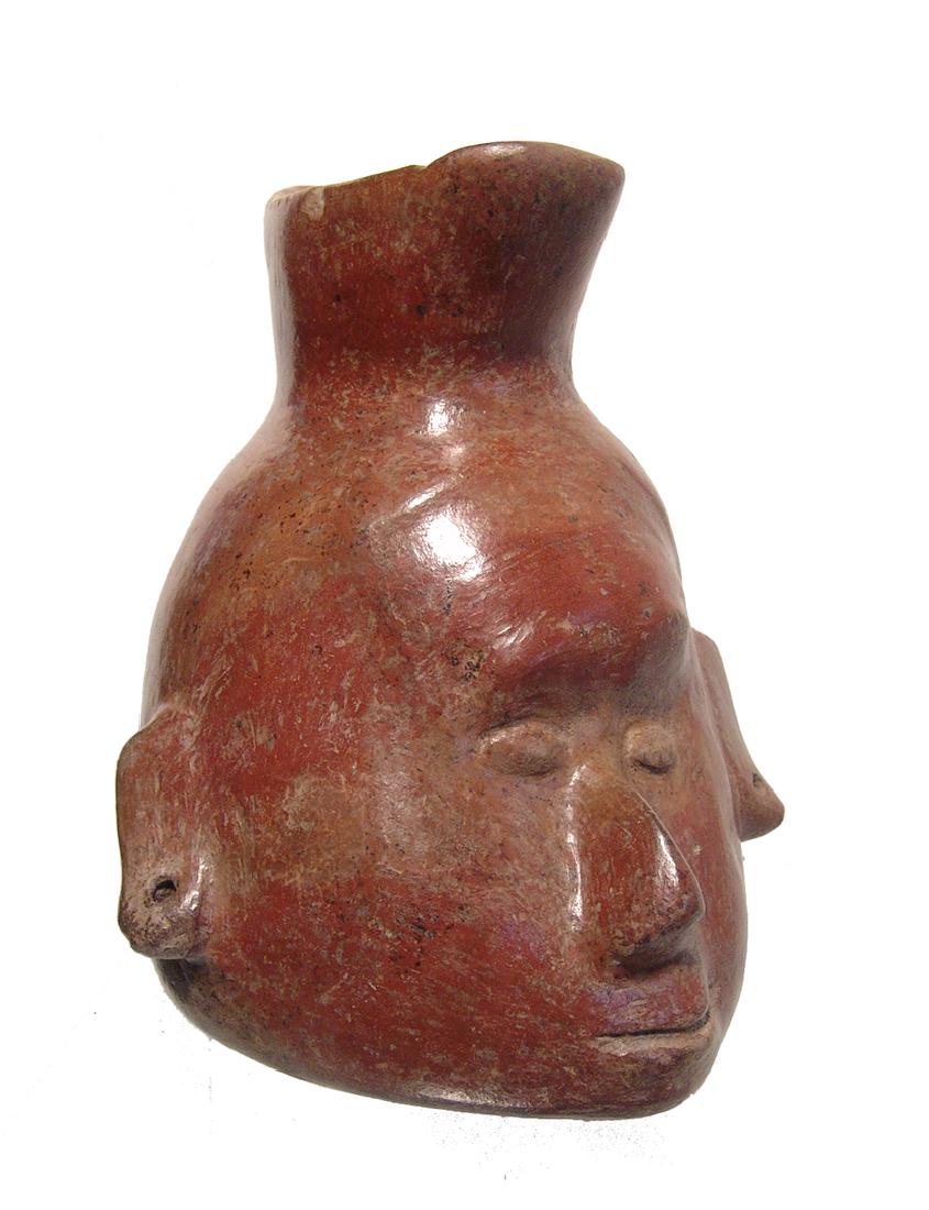 A handsome Colima trophy head vessel, West Mexico (1 of 4)