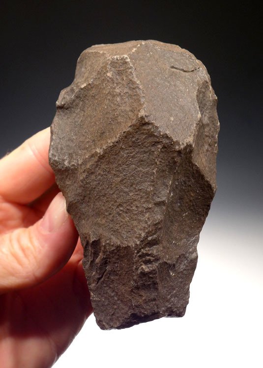 Fantastic Acheulian stone hand axe  with desert varnish (1 of 7)