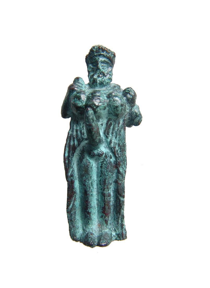 A choice Roman bronze figurine of Priapis (1 of 3)