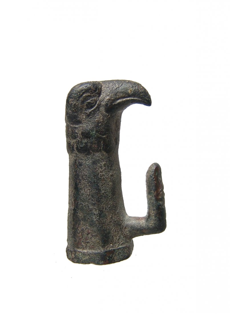 Roman bronze fitting with the head of an eagle (1 of 3)