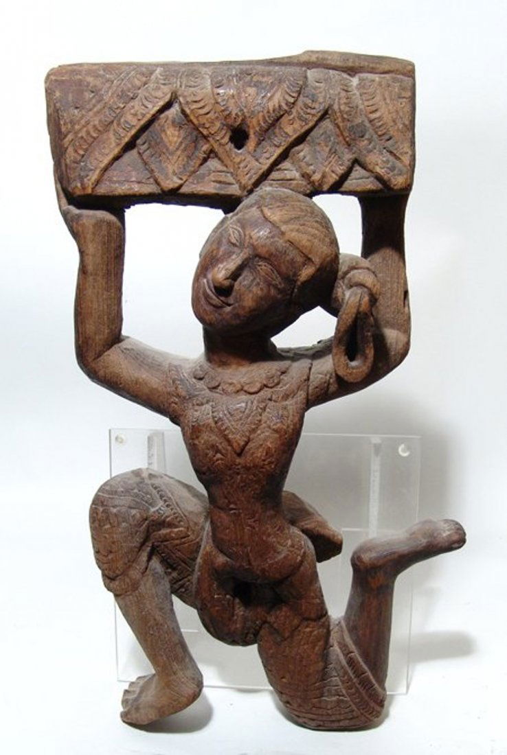 An Indian antique wood architectural ornament (1 of 2)