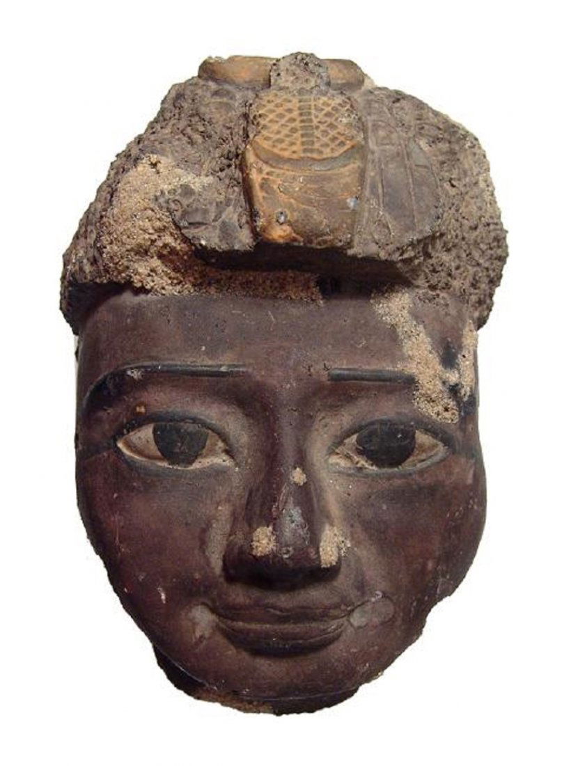 Attractive 20th C. stone head in ancient Egyptian style (1 of 1)
