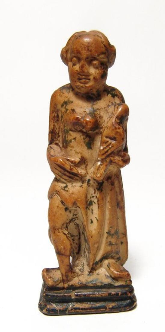 A European marble figure holding a bird (1 of 3)