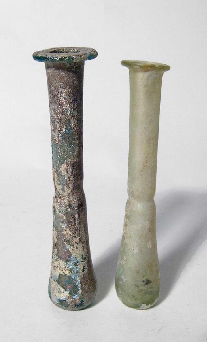 A pair of lovely Roman glass unguentariums (1 of 6)