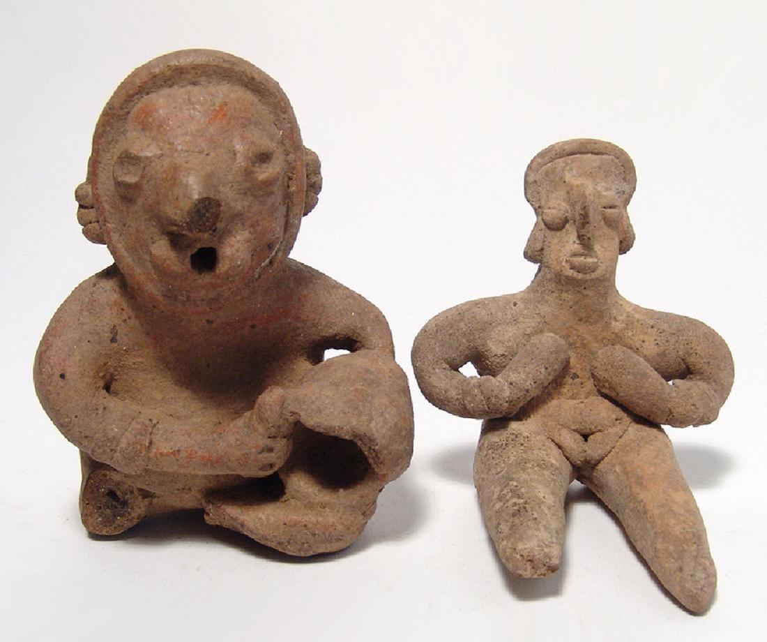 A pair of Pre-Columbian ceramic figures from Mexico (1 of 6)