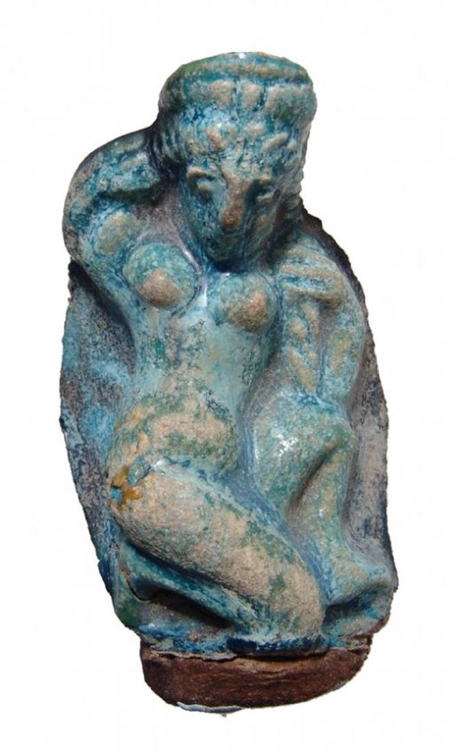 Egyptian blue glazed figure of Aphrodite, Roman (1 of 4)