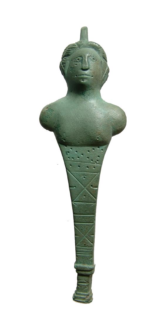 A lovely Roman bronze figural latch (1 of 5)