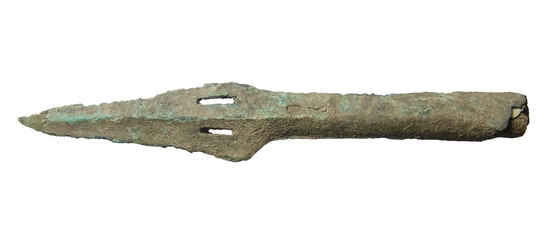 Chinese bronze spear Point, 3rd - 2nd Century BC (1 of 3)