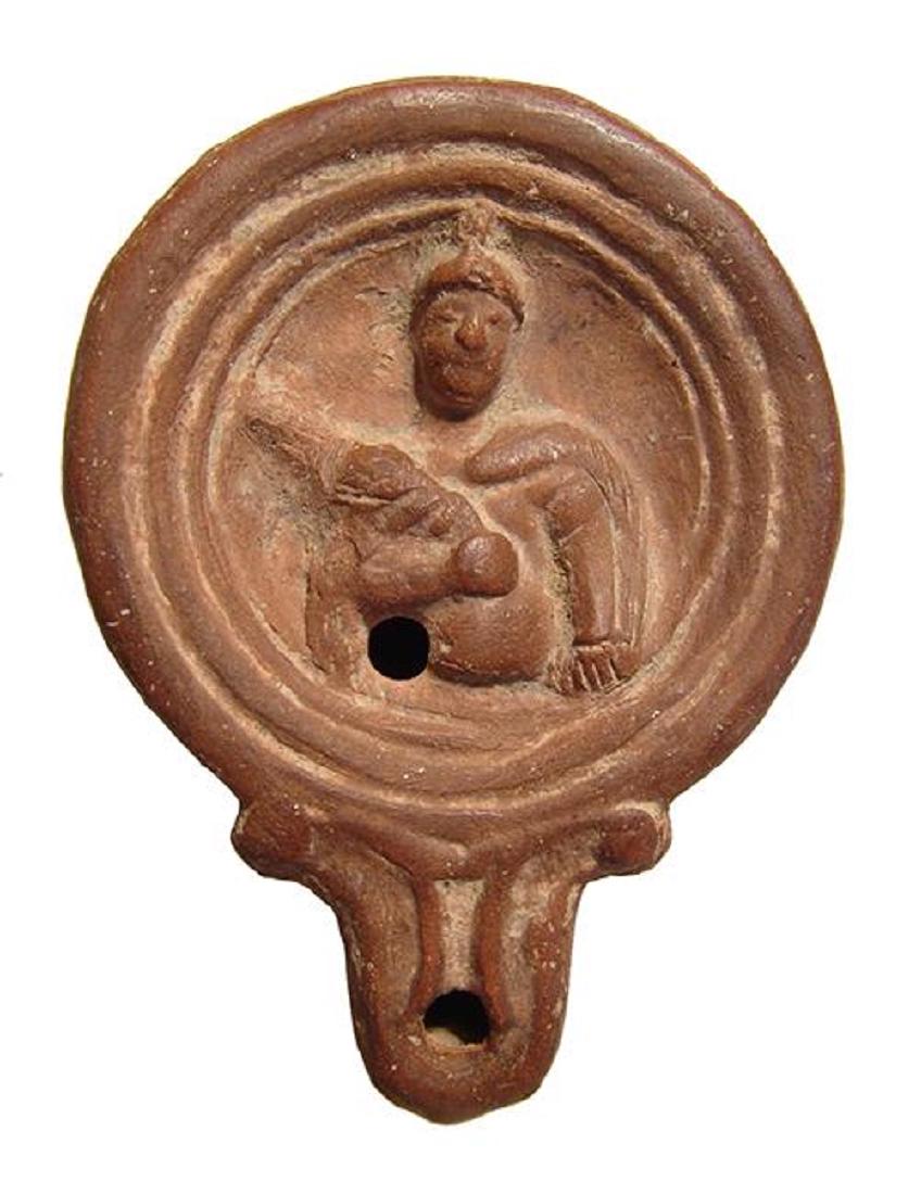 A Gallo-Roman ceramic oil lamp (1 of 2)