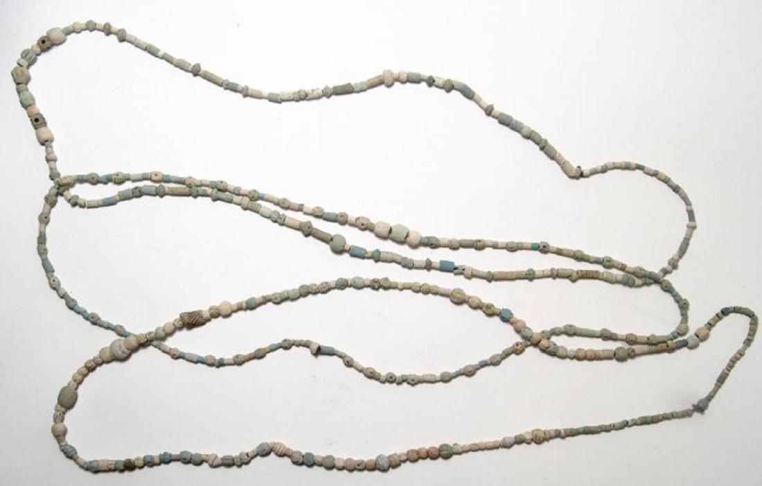 A trio of Persian faience beaded necklaces (1 of 4)