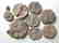 A group of 10 Byzantine lead bullae and tokens