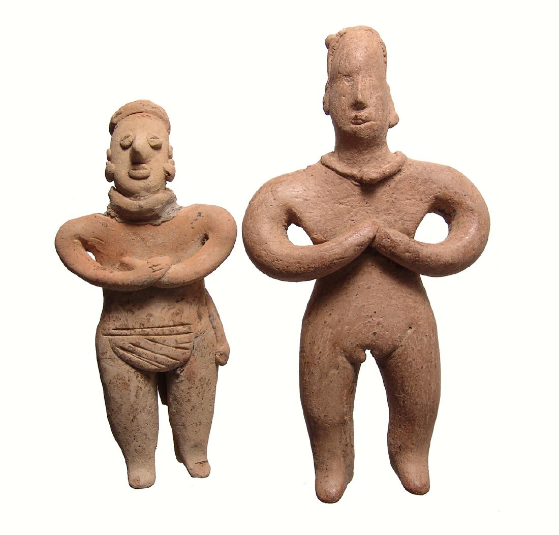 A pair of Colima 'flats', West Mexico (1 of 4)