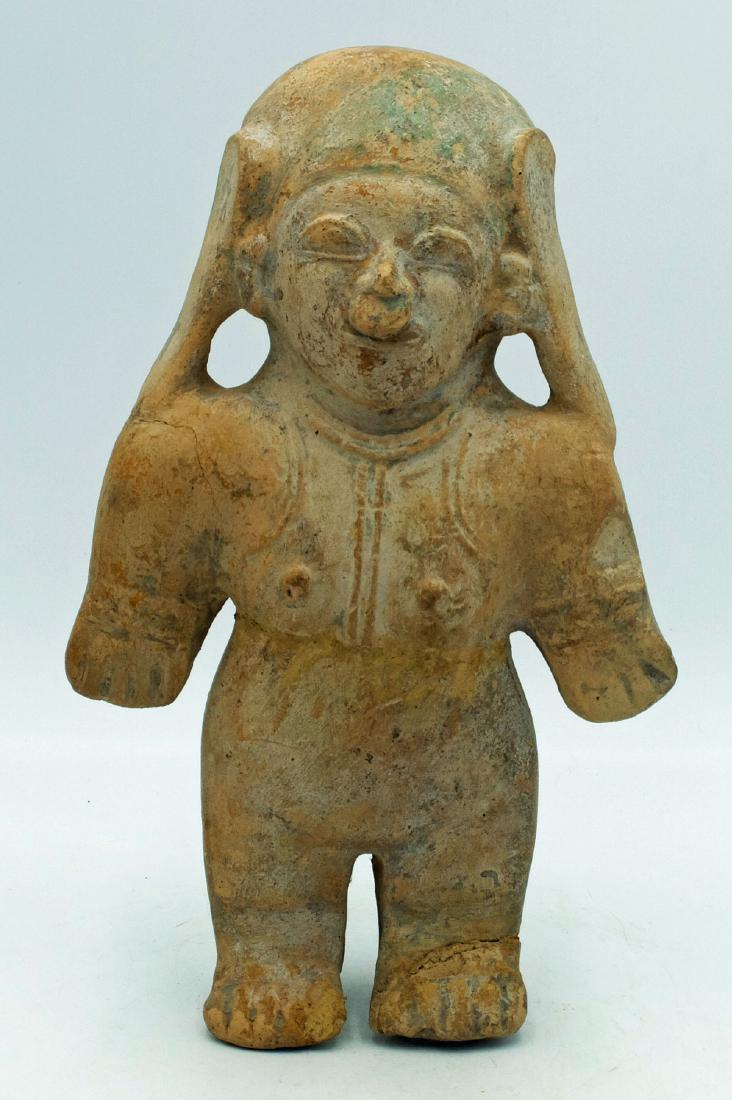 A large Jamacoaque whistle figure from Ecuador (1 of 3)