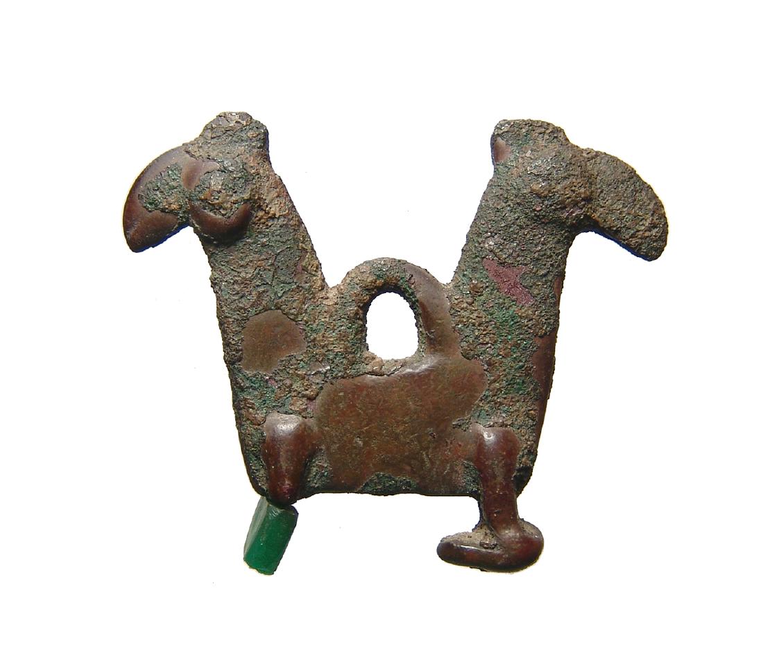 A Near Eastern bronze double horse amulet (1 of 2)