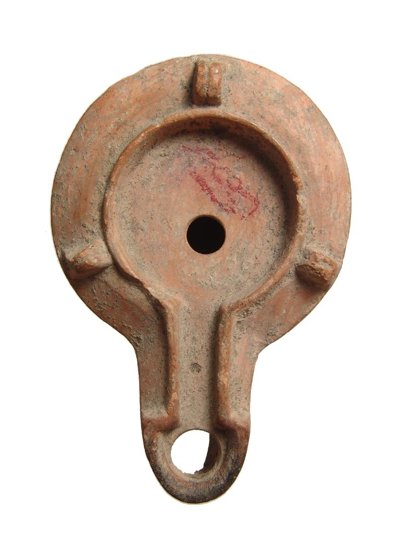 A Roman ceramic discus lamp with SEXTI mark (1 of 3)