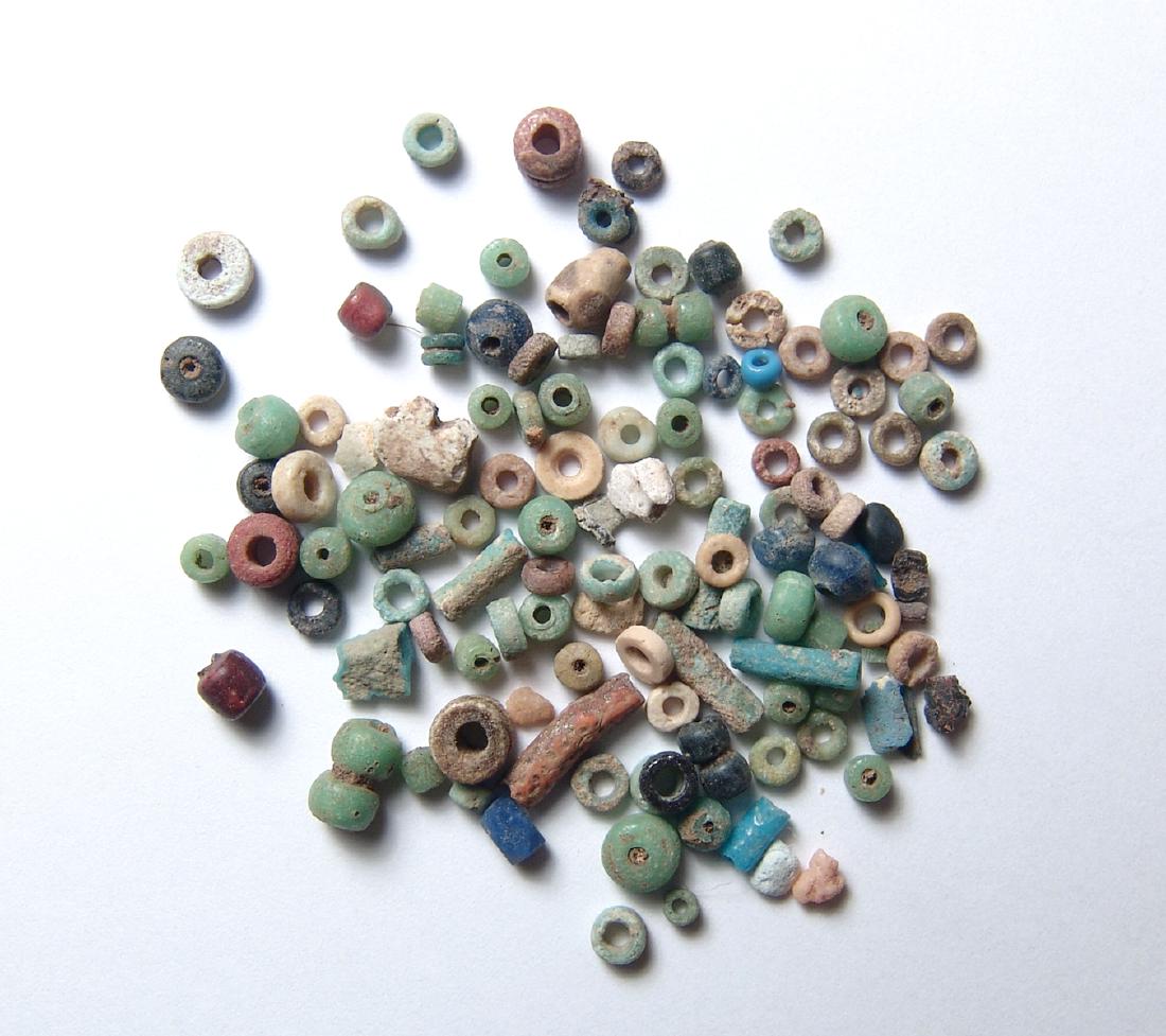A mixed group of 100+ Egyptian faience beads (1 of 1)