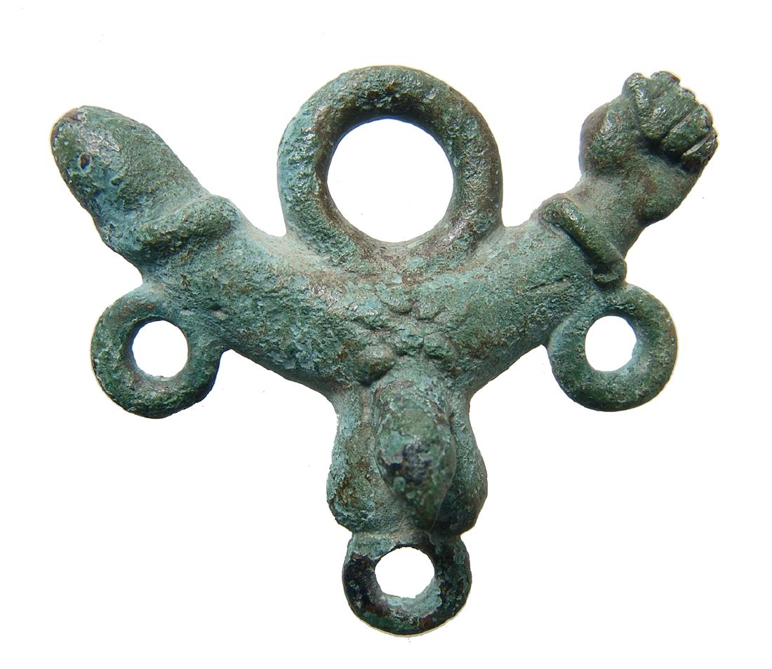 Large and elaborate Roman composite phallic amulet (1 of 3)