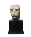 A stunning Roman marble head of a panther