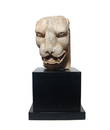 A stunning Roman marble head of a panther