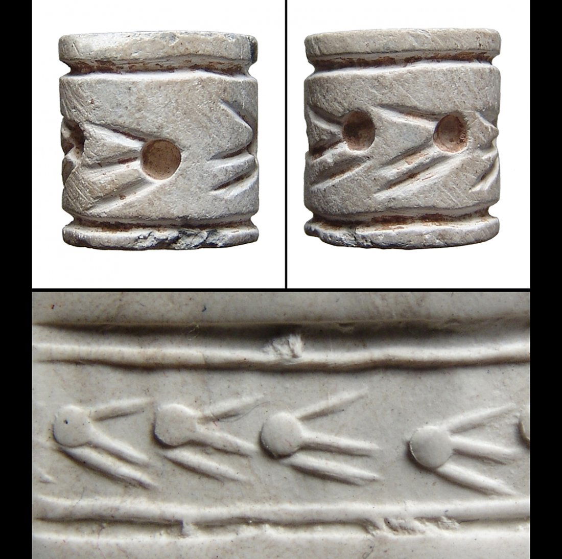 Jemdat Nasr white gypsum cylinder seal, Sumeria (1 of 1)