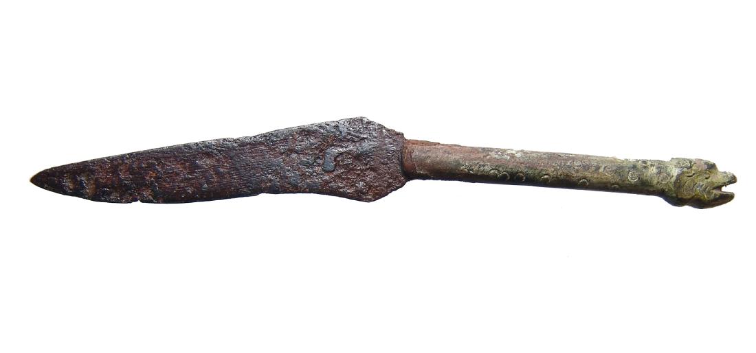 A Roman bronze knife with iron blade (1 of 4)