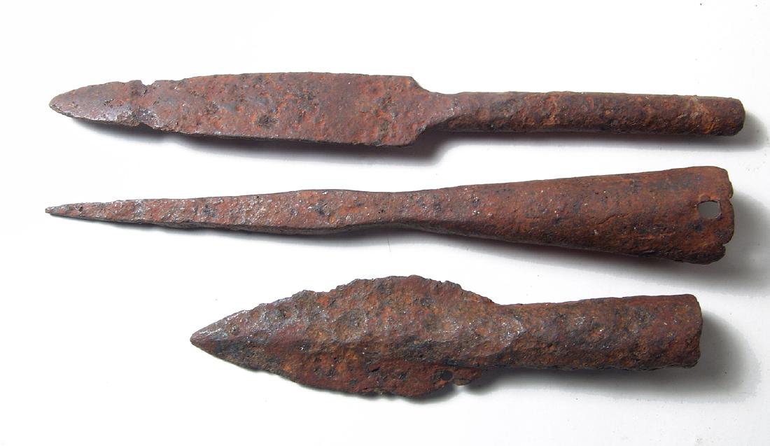 A group of Medieval iron weapons (1 of 2)