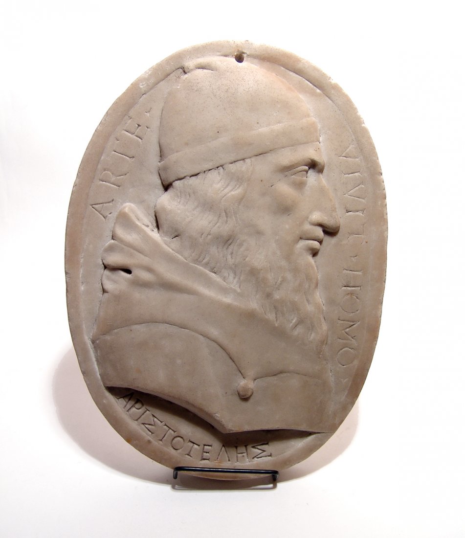 A lovely marble portrait of Aristotle, 15th-17th C. (1 of 2)
