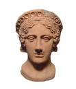 A gorgeous Etruscan terracotta female votive head