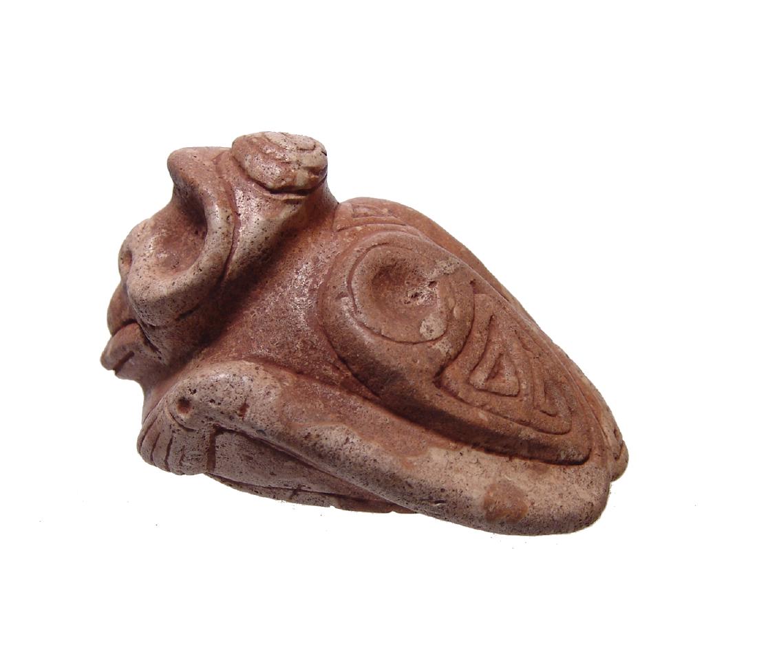 A beautifully carved breccia Taino Cemi/Stamp (1 of 6)