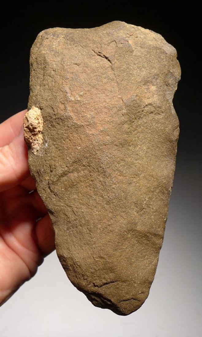 Prehistoric Acheulean triangular handaxe, Homo ergaster (1 of 5)