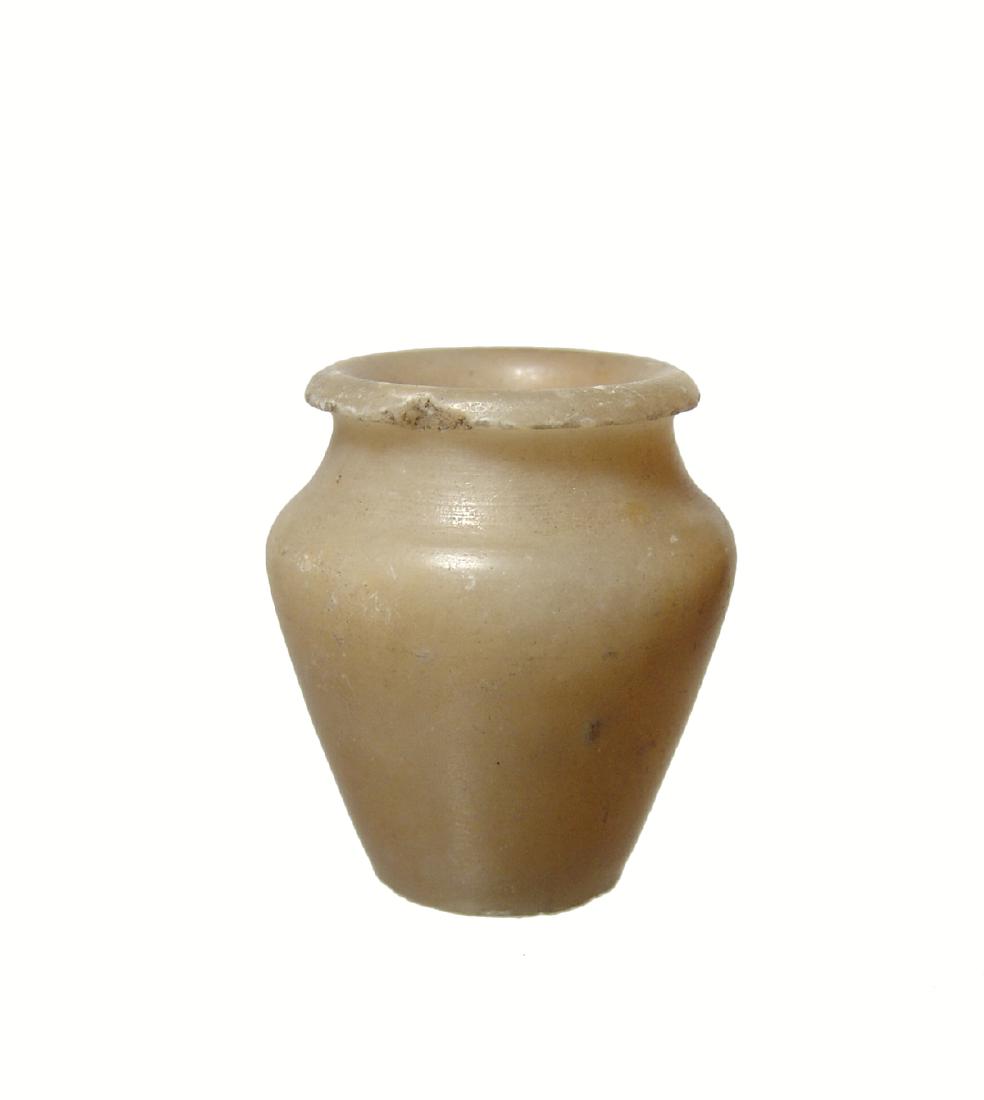 Egyptian alabaster kohl jar, Middle Kingdom (1 of 5)