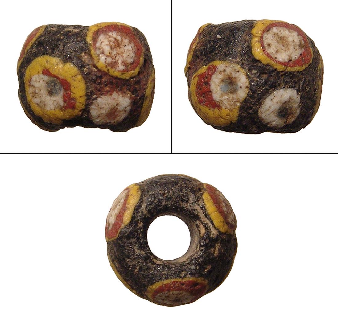 Byzantine/Islamic mosaic glass eye and swirl bead (1 of 1)
