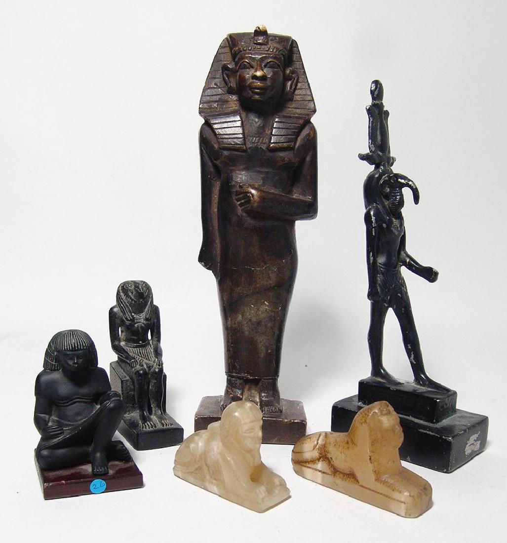 A nice set of 6 Egyptian style decorative items (1 of 4)