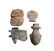 A lot of 4 nice Egyptian stone amulets, Late Period - 2
