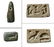 Egyptian faience plaque & Near Eastern bronze stamp