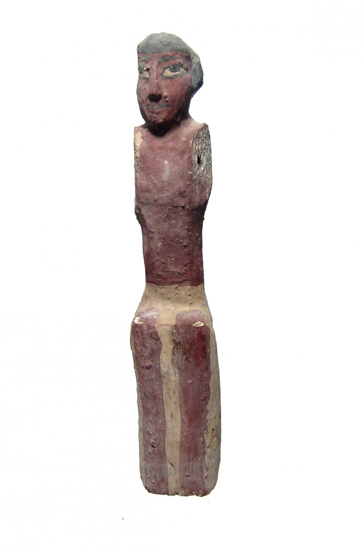 A nice Egyptian wooden figure, Middle Kingdom (1 of 3)