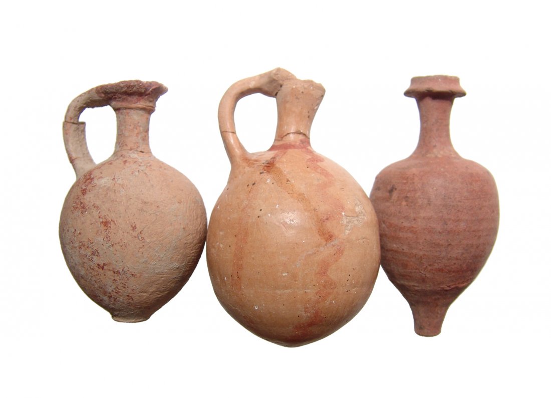 A group of 3 Greek and Roman vessels (1 of 2)