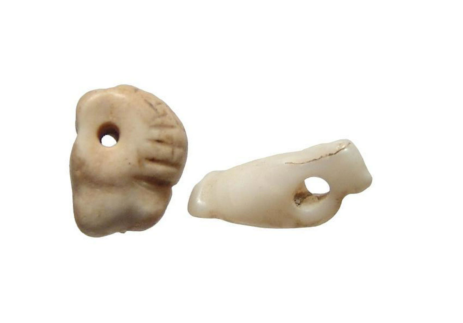 A Sumerian marble hedgehog and avian amulet (1 of 2)