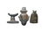 A group of 3 Egyptian stone amulets, Late Period