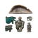 A lot of 5 Egyptian amulets and an eye inlay
