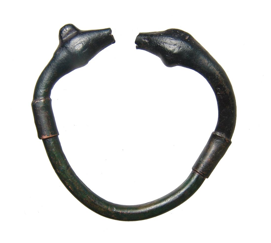 Near Eastern bronze bracelet w/ moveable terminals (1 of 4)