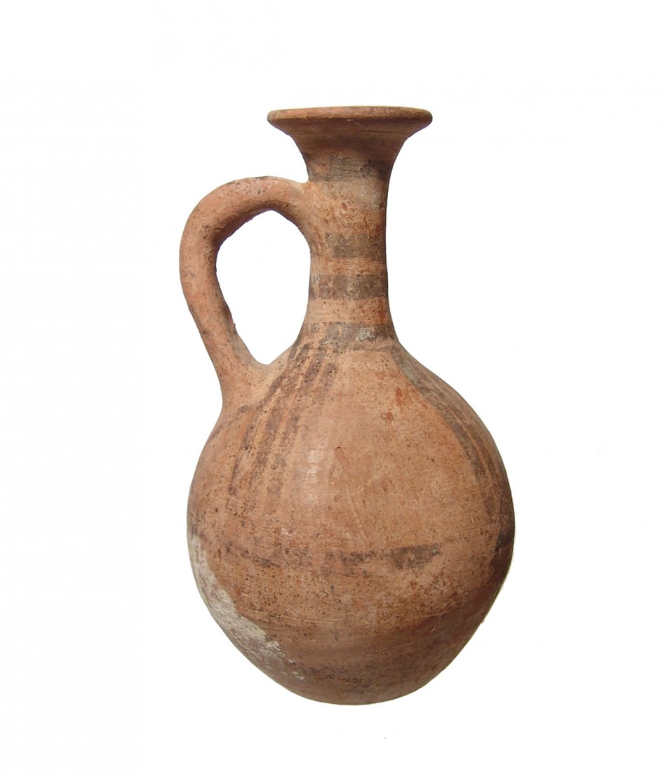 A Palestinian banded juglet, Late Bronze Age (1 of 4)