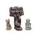 A lot of 3 Egyptian faience amulets, Late Period