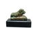 Egyptian faience glazed amulet of a recumbent lion