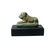 Egyptian faience glazed amulet of a recumbent lion - 2