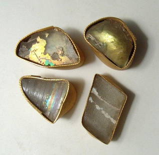 4 Roman glass fragments preserved in wrappings: A lot of 4 Roman glass fragments preserved in cardboard wrappings. The glass dates from the 1st - 5th Century AD and are each mounted within a stiffened cardboard mount which was a popular way to