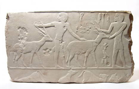 A wonderful Egyptian limestone relief, Old Kingdom