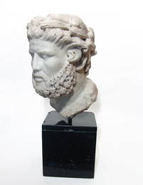 A fantastic Roman marble head of an athletic victor