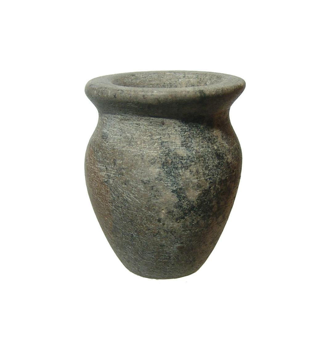 Nice Egyptian serpentine cosmetic jar, Old Kingdom (1 of 6)