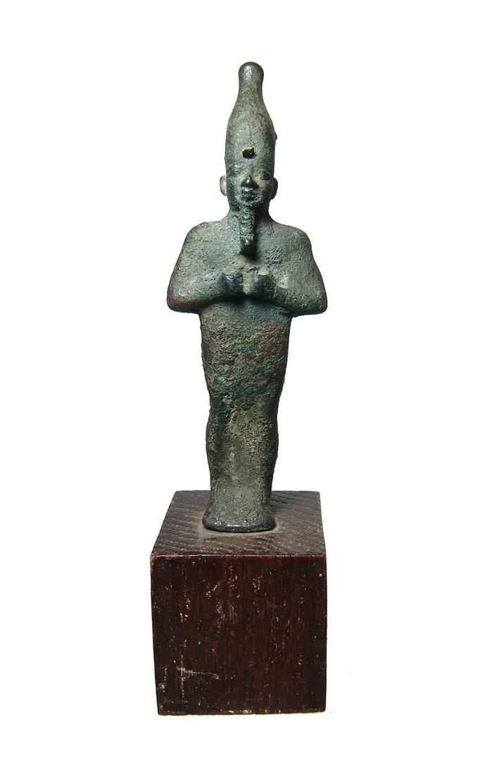 Very nice Egyptian bronze standing figure of Osiris (1 of 5)